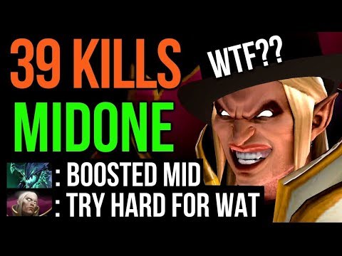 Secret.MidOne [Invoker] WTF 39 Kills Crazy Invoker vs Try Hard Team Dota2