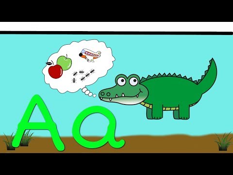 April the Alligator Letter A Poem: Alphabet Videos for Kids - FreeSchool Early Birds