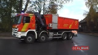 preview picture of video 'Großeinsatz Feuerwehr Hannover (4x Kreisbereitschaftszüge Feuerwehr Hannover) (HD)'