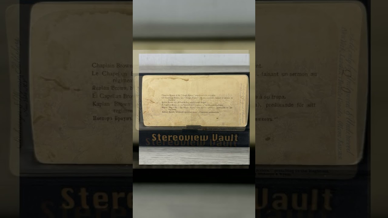 Strohmeyer & Wyman Stereoview, Chaplain Brown, Rough Riders, 1898 Video