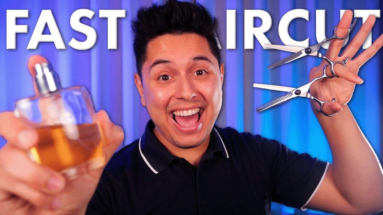 A Chaotic Fast Haircut You Can FEEL | ASMR Scissor Cut, Shave, & Spa Roleplay