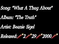 Beanie Sigel - What A Thug About (Lyrics)*EXPLICIT