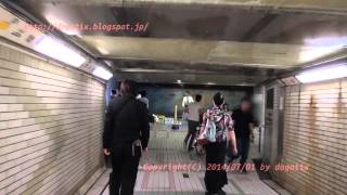 preview picture of video 'Japan Trip 2014 Tokyo The Subway(underpass) Walking Ikebukuro Station East exit to North exit'