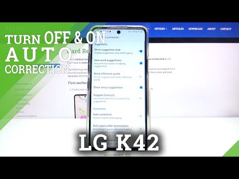 Activate Text Correction Option - LG K42 & Keyboard Text Correction