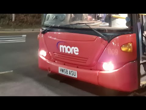 🚍*Thrash* Morebus 1109 HW58 ASU Scania N270 on Service M1