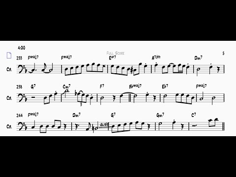 Red Mitchell bass solo transcription: "There Will Never be Another You"