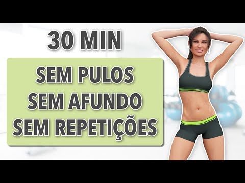 30-MIN TREINO CORPO COMPLETO: SEM SALTOS, SEM AFUNDO, SEM REPETIÇÕES