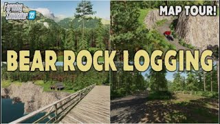 “BEAR ROCK LOGGING”  | FS22 MAP TOUR! NEW MOD MAP | Farming Simulator 22 (Review) PS5.