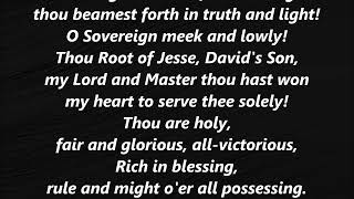 O MORNING STAR How Fair and Bright ADVENT Christmas Lyrics Words Methodist Sing Along Song 247