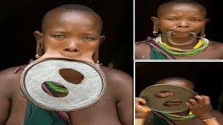Largest Lip Plate: Woman with the World's Biggest Lip Disc - measuring nearly 60cm