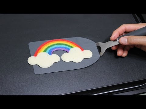 Pancake Art - Rainbow Super Easy Pan Cake by Tiger Tomato