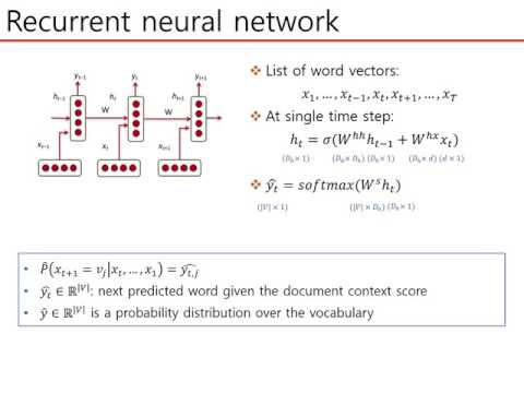 [CS224d] 8. Recurrent neural network -조수현