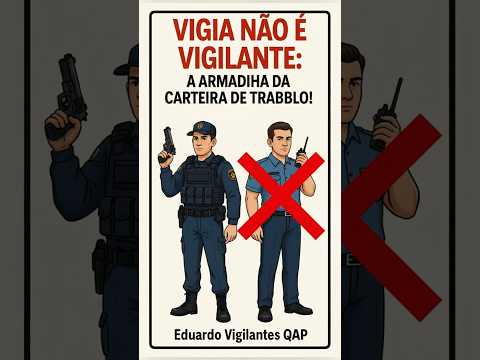 ⚠️ VIGIA NÃO É VIGILANTE: A ARMADILHA DA CARTEIRA DE TRABALHO!