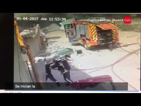 La explosión de la planta industrial de Arganda en tiempo real