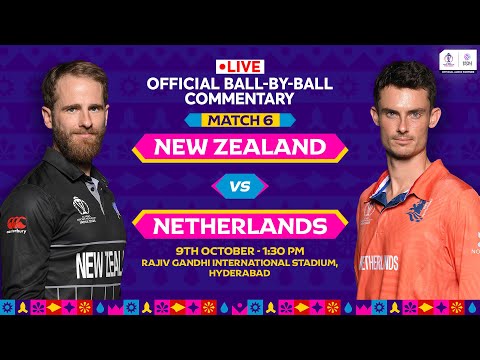 New Zealand v Netherlands | Hindi Ball-by-Ball Commentary | Match 6 World Cup 2023 #NZvsNED