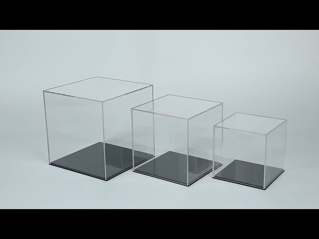 Vídeo relacionado con Vitrina de acrílico,Vitrina,acrílico Transparente con Base Negra,Caja de Trabajo para Figuras Pop Los Juguetes coleccionables Necesitan Quitar la película Protectora (9.84x3.9x6 Pulgadas: 25x10x15cm)