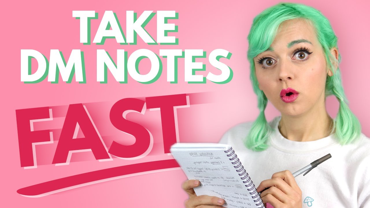 No time to take notes while DMing? Try this! | Ginny Di