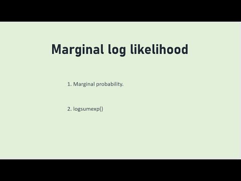 Marginal log likelihood