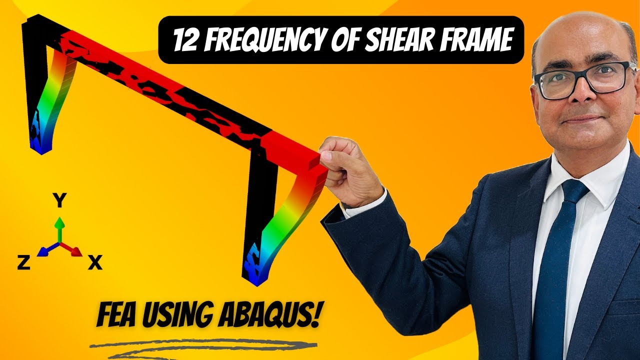 12 Natural Frequency of Shear Frame | Structural Dynamics – ABAQUS Tutorial
