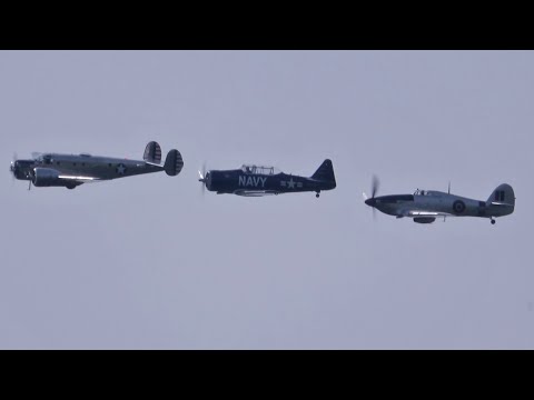 Local Heroes at Oldtimer Fliegertreffen Hahnweide Hurricane T-6 Beech AT 11