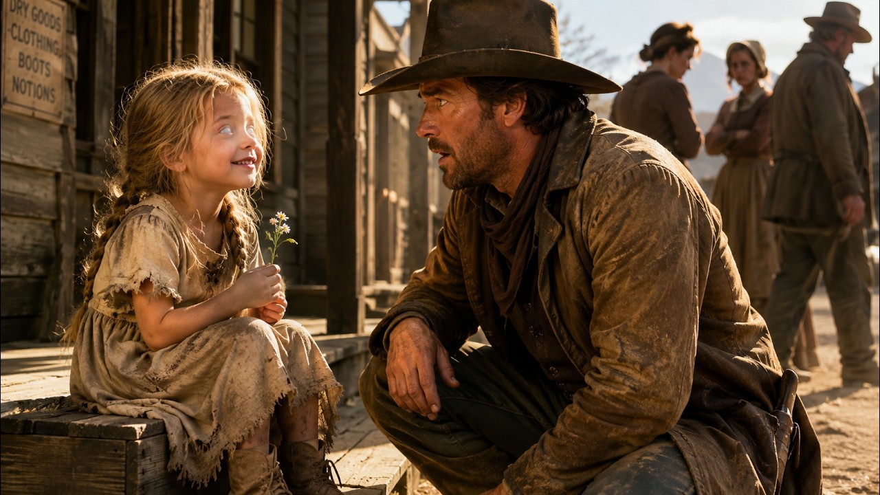 Mister I Picked This Flower for You,” the Little Girl Whispered The Cowboy Couldn’t Hold Back Tears”