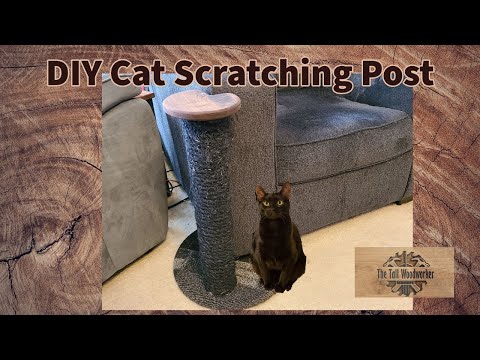 I build a custom cat scratching post