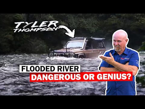 'Reacts' Tyler Thompson and Burto $1000 track deep river crossing