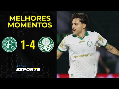 MELHORES MOMENTOS: GUARANI 1X4 PALMEIRAS - PAULISTÃO 2025