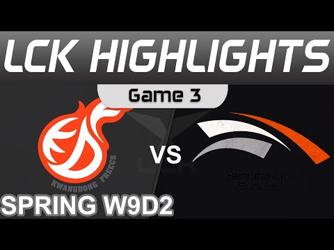 KDF vs HLE Highlights Game 3 LCK Spring Season 2022 W9D2 Kwangdong Freecs vs Hanwha Life Esports by