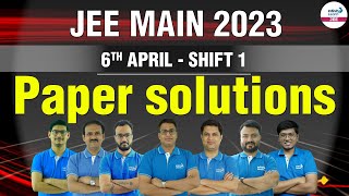 🔴JEE Main Paper Solutions | Memory Based Questions | LIVE || 6th April Shift 1 || Infinity Learn JEE