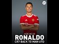Cristiano Ronaldo's return to Carrington Training Manchester United v Newcastle United