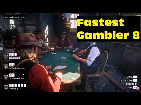 Fastest way Gambler 8 Win 3 hand at Blackjack with 3 hits or more Red Dead Redemption 2