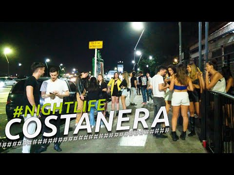 VIDA NOTURNA ZONA COSTANERA NORTE I BUENOS AIRES I ARGENTINA I Passeio a pé 4K VLOG