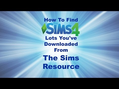 Part of a video titled How to find lots you've downloaded from The Sims Resource! - YouTube
