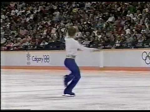 Aleksandr Fadeev Алекса́ндр Фаде́ев (URS) - 1988 Calgary, Figure Skating, Men's Long Program (US ABC