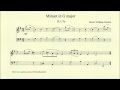 Mozart, Minuet in G major, K 1 1e