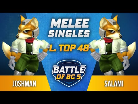 joshman (Fox) vs salami (Fox) - Melee Singles Losers Top 48 - Battle of BC 5
