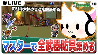 【Terraria/10日目】ほぼすべての魚が釣れる釣り堀を作ろう！あと氷バイオーム探索