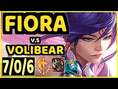 FIORA vs VOLIBEAR - 7/0/6 KDA TOP GAMEPLAY - NA Ranked DIAMOND