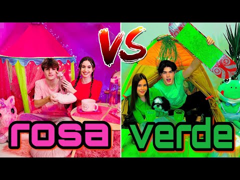 CHALLENGE IN CASE DI UN SOLO COLORE PER 24 ORE 💖💚!!! - by Charlotte M.