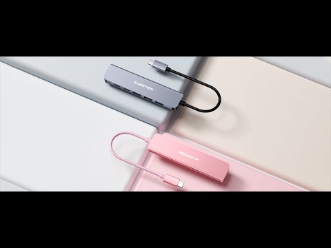 LENTION USB C Hub, 6 in 1 USB C to USB Adapter, USB C Multiport Dongle (CE35s)