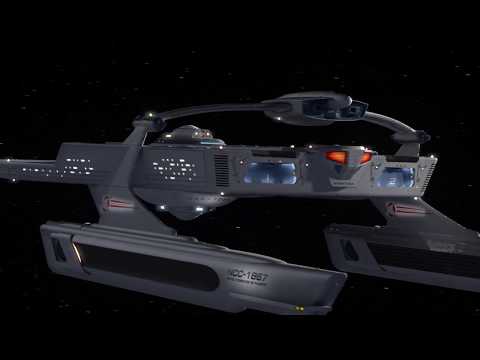 USS Saratoga (Miranda Class) Flyby - Star Trek