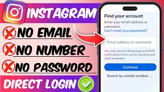How to login Instagram if you forgot Your Password without Email and Phone Number 2025
