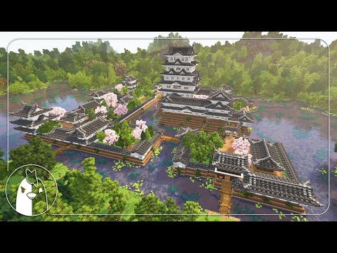 Cherry Blossom Castle | Minecraft 1.20 Japanese Castle Timelapse