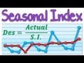 Maths Tutorial: Seasonal Indices (Seasonal Index)