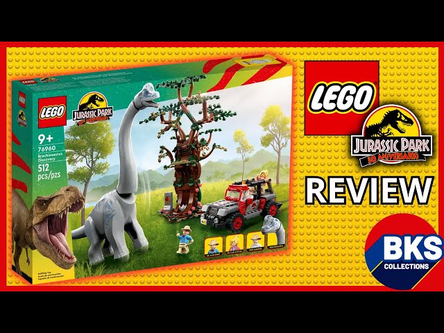Vídeo relacionado con LEGO 76960 Jurassic Park Descubrimiento del Braquiosaurio, Set de Dinosaurio de Juguete con Figuras, Árbol y un Coche para Construir Jeep, Regalo para Niños y Niñas, Colección 30 Aniversario