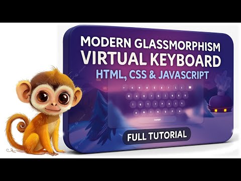 Modern Glassmorphism Virtual Keyboard Using Html Css Javascript Full Tutorial Webdevelopment