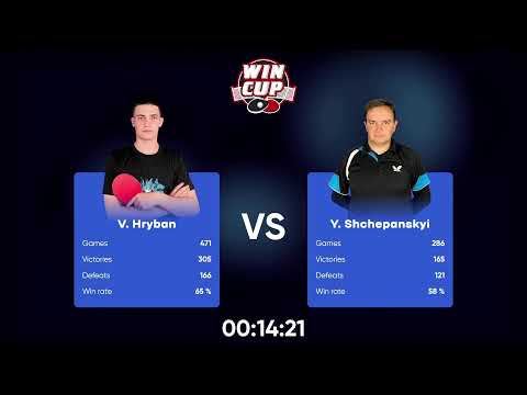 01:00 Mykola Halynskyi 3  - 1 Valerii Tatarynov West 5 WIN CUP 15.11.2022 | TABLE TENNIS WINCUP