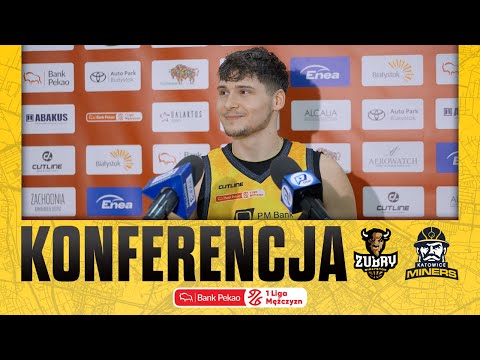 Konferencja po meczu Żubry Abakus Okna Białystok vs. Miners Katowice