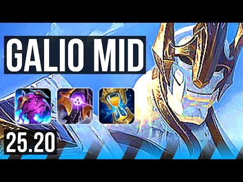 GALIO vs AKALI (MID) | Dominating | EUW Master | 25.20